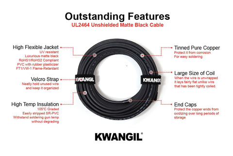 26AWG 4C Unshielded Wire Cable (UL2464) - High Flexible Tinned Copper Alarm Security Burglar LED Power - for Low Voltage Installations