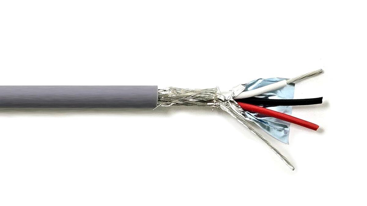 AMESB 20AWG 3C Shielded Cable Wire (UL2464) - Flexible Str TC, PVC Ins, OS+Drain+TC BRD, PVC JKT for CNC Machine, Stepper Motor, VFD Spindle