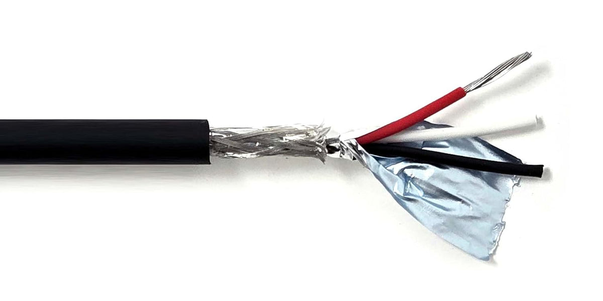 AMSB 20AWG 3C Shielded Cable Wire (UL2464) - Highly Flexible Str TC, PVC Ins, OS+TC BRD, PVC JKT for CNC Machine, Stepper Motor, VFD Spindle