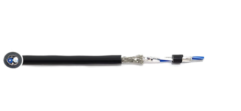 RS-485 24AWG 2Pr Shielded Cable - Equal to Belden 9842, Str TC, PE Ins, OS+Drain+TC BRD, PVC JKT, 120 ohm for Low Voltage Analog Signals/Digital Control